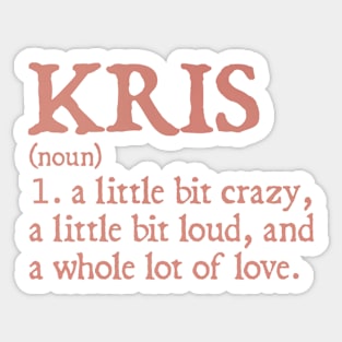 Kris Girl Name Definition Sticker